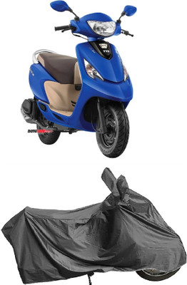 DeepShakshi AUTOMOTIVE Waterproof Two Wheeler Cover for TVS(Scooty Zest 110 BS6, Grey)