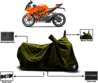 Amexride Two Wheeler Cover for KTM(RC 125 BS6, Green)