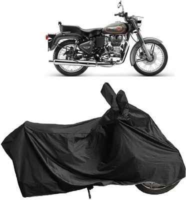 MMSSTAR Waterproof Two Wheeler Cover for Royal Enfield(Bullet 500, Black)