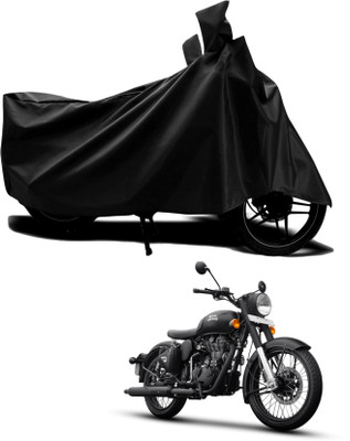 KEDIT Two Wheeler Cover for Royal Enfield(Bullet 500, Black)