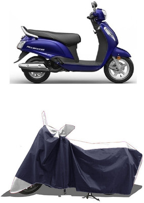 SUGASHRI Waterproof Two Wheeler Cover for Suzuki(New Access 125, White, Blue)