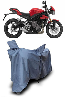 MADAFIYA Waterproof Two Wheeler Cover for Triumph(Street Triple, Grey)