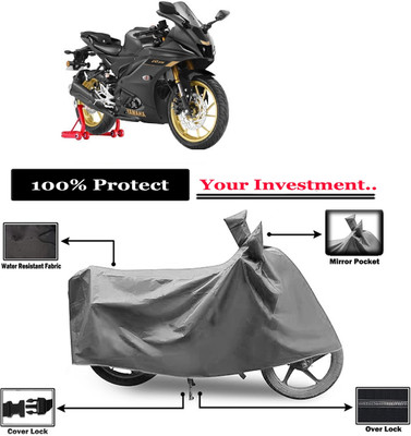 Amexride Two Wheeler Cover for Yamaha(YZF-R15 V2, Grey)