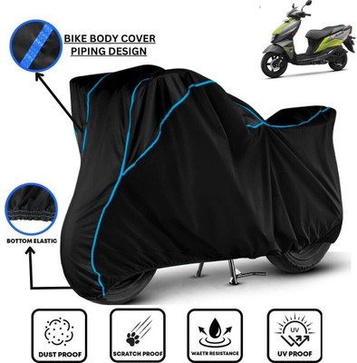 LE PRA Waterproof Two Wheeler Cover for Suzuki(Avenis 125, Black, Blue)