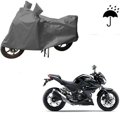 MMSSTAR Waterproof Two Wheeler Cover for Kawasaki(Z250, Grey)