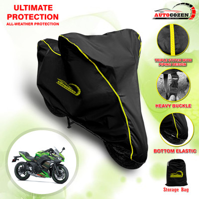AUTOCOZEN Waterproof Two Wheeler Cover for Kawasaki(Versys 650 BS6, Black)