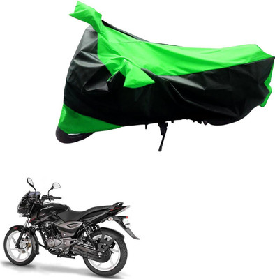 Mdstar Waterproof Two Wheeler Cover for Bajaj(Pulsar 150 DTS-i, Black, Green)