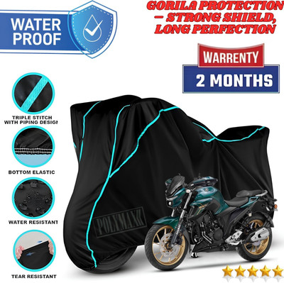 POLYMAXX Waterproof Two Wheeler Cover for Yamaha(FZ 25 BS6, Black, Blue)