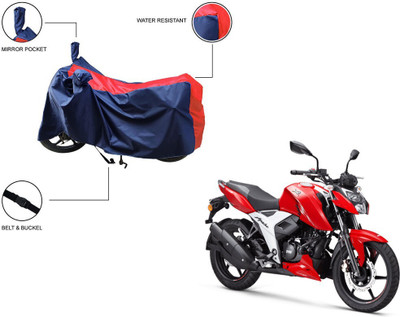 Furnish Flow Two Wheeler Cover for TVS(Apache RTR 160 4V, Red, Blue)