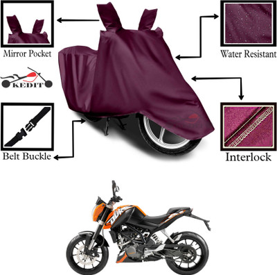 KEDIT Two Wheeler Cover for Universal For Bike(Maroon)