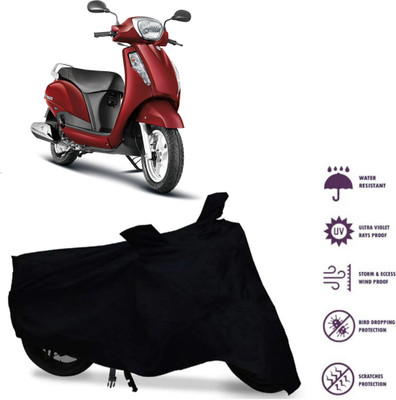 WMIZEXA Waterproof Two Wheeler Cover for Universal For Bike(Access 125, Black)
