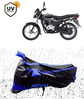 Mdstar Waterproof Two Wheeler Cover for Bajaj(Platina 100 DTS-i, Blue)