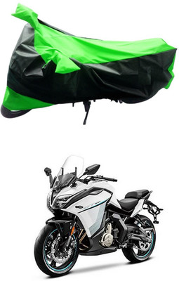 MMSSTAR Waterproof Two Wheeler Cover for CFMoto(400GT, Green, Black)