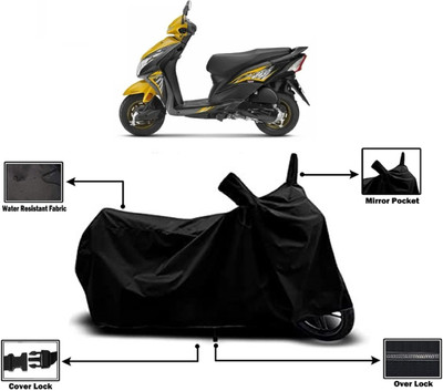 Amexride Two Wheeler Cover for Honda(Dio, Black)