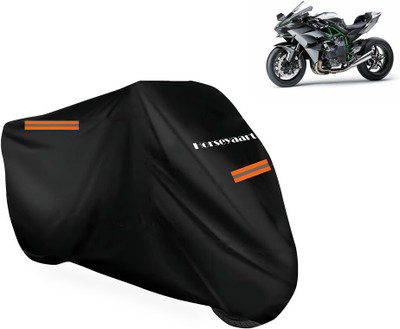 Horseyaart Waterproof Two Wheeler Cover for Kawasaki(Ninja H2R, Black)