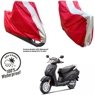 AUTOCAD Waterproof Two Wheeler Cover for Royal Enfield(Classic Chrome, Silver, Red)