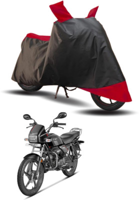 KEDIT Two Wheeler Cover for Hero(Splendor Plus, Red, Black)