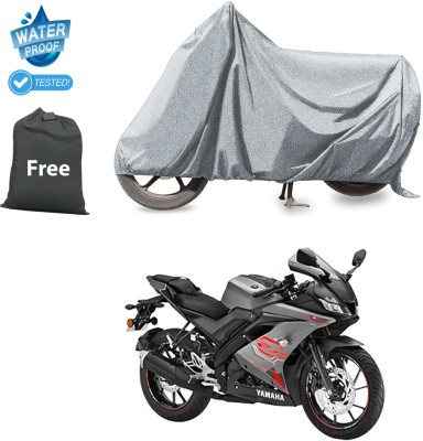 CODOKI Waterproof Two Wheeler Cover for Yamaha(YZF R15 V3.0, Silver)