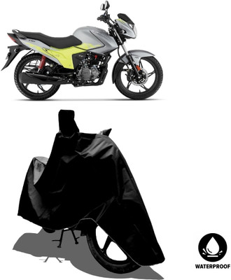 Amexride Waterproof Two Wheeler Cover for Hero(Glamour Blaze, Black)