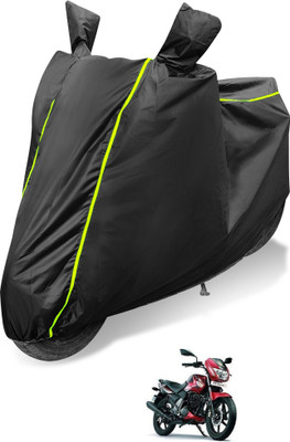 Auto Hub Waterproof Two Wheeler Cover for TVS(Flame SR125, Black)