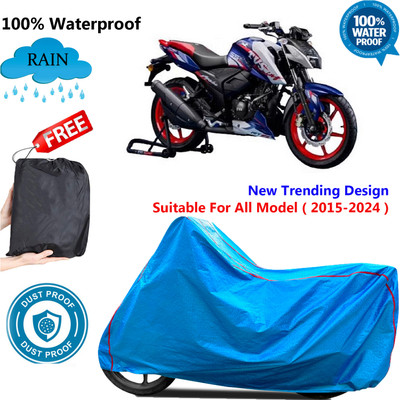 OliverX Waterproof Two Wheeler Cover for TVS(Apache RTR 165 RP, Blue)