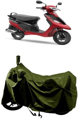 SUGASHRI Waterproof Two Wheeler Cover for TVS(Scooty Pep Plus, Green)