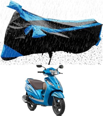 Mdstar Waterproof Two Wheeler Cover for TVS(Wego, Blue, Black)