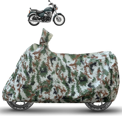 Caronix Waterproof Two Wheeler Cover for Royal Enfield(Thunderbird 500, Green)