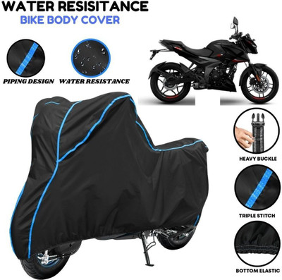 VOICO Waterproof Two Wheeler Cover for Bajaj(Pulsar N160, Black, Blue)