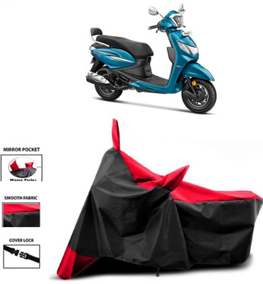WMIZEXA Two Wheeler Cover for Hero(Pleasure Plus, Red, Black)
