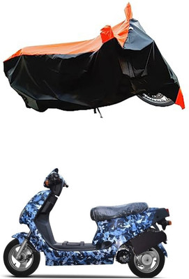 VESMEI Two Wheeler Cover for Hero(Electric AXLHE-20 BS6, Orange)
