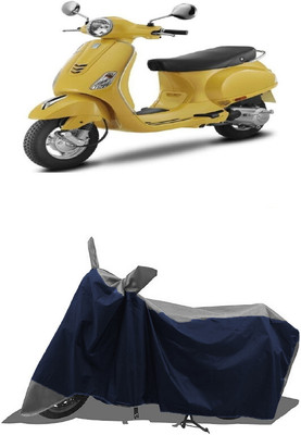 SUGASHRI Waterproof Two Wheeler Cover for Vespa(Vespa LX 125, Grey, Blue)