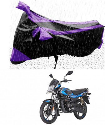 Furious3D Two Wheeler Cover for Bajaj(Platina 110 H-Gear, Purple, Black)