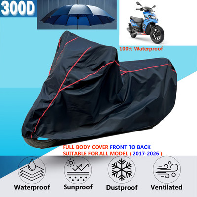 AutoGalaxy Waterproof Two Wheeler Cover for Aprilia(SR 125, Black, Red)