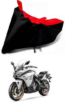 DSAMI Two Wheeler Cover for CFMoto(650GT, Red, Black)
