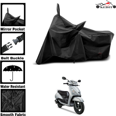 KEDIT Two Wheeler Cover for Universal For Bike(Jupiter, Black)