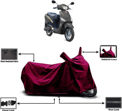 KEDIT Two Wheeler Cover for Hero(Electric Optima Li, Maroon)