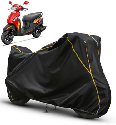 AUTOCAD Waterproof Two Wheeler Cover for Hero(Pleasure, Black, Yellow)