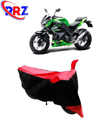 RRZ Waterproof Two Wheeler Cover for Kawasaki(Z250, Black, Red)