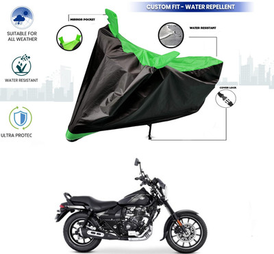 DeepShakshi AUTOMOTIVE Waterproof Two Wheeler Cover for Bajaj(Avenger 160 Street, Green, Black)