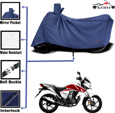 AASHTIK MART Two Wheeler Cover for Honda(Unicorn Dazzler, Blue)