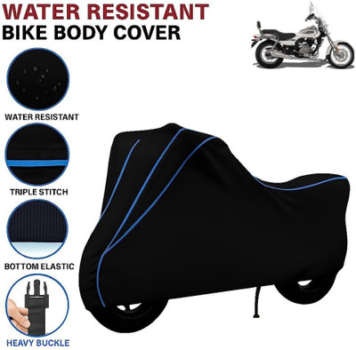BigFly Waterproof Two Wheeler Cover for Bajaj(Avenger 220 Cruise, Black, Blue)