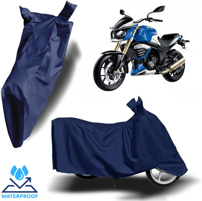 ROYAL AUTO MART Waterproof Two Wheeler Cover for Mahindra(Mojo UT 300, Blue)