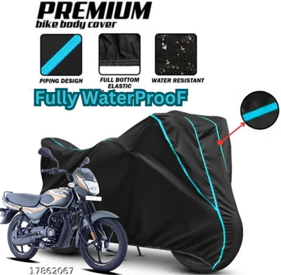 AutoGalaxy Waterproof Two Wheeler Cover for Bajaj(CT 100, Black)