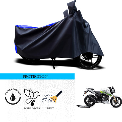 ANTHUB Waterproof Two Wheeler Cover for TVS(Apache RTR 200 Fi E100, Black, Blue)