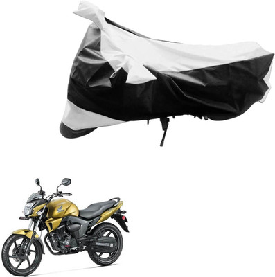 MWBB Waterproof Two Wheeler Cover for Honda(CB Trigger, Black, Silver)