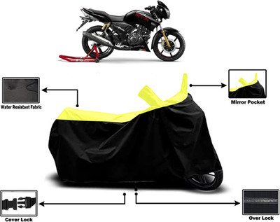 Amexride Two Wheeler Cover for TVS(Apache RTR 180, Yellow)