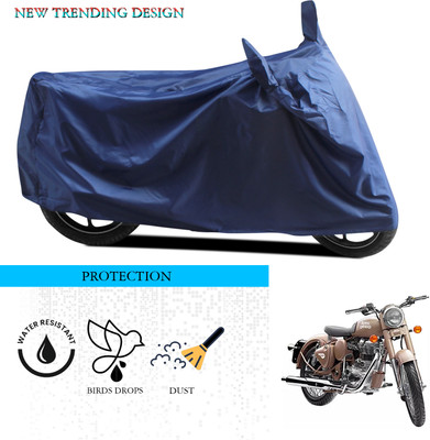 ANTHUB Waterproof Two Wheeler Cover for Royal Enfield(Classic Desert Storm, Blue)