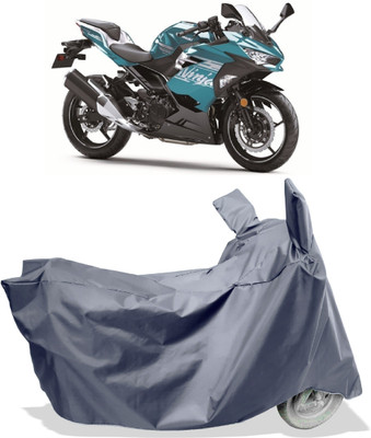 Amexride Two Wheeler Cover for Kawasaki(Ninja 400 BS6, Grey)