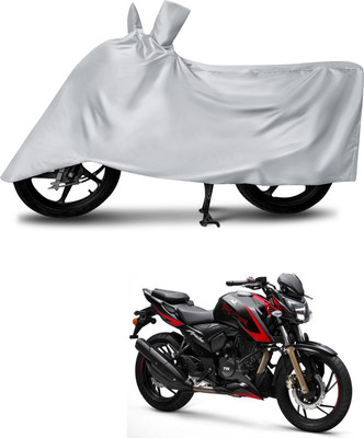 LICATOR Two Wheeler Cover for TVS(Apache RTR 200, Silver)